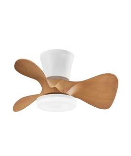 Ventilador Techo 3 Palas 56 cm Blanco Madera Serie Siux