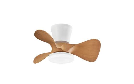 Ventilador Techo 3 Palas 56 cm Blanco Madera Serie Siux