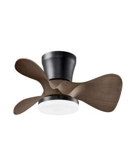 Ventilador Techo 3 Palas 56 cm Negro Madera Serie Siux