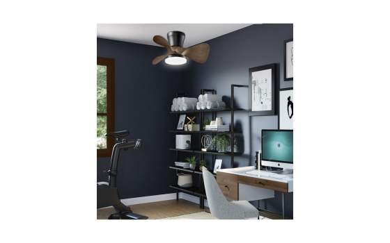 Ventilador Techo 3 Palas 56 cm Negro Madera Serie Siux