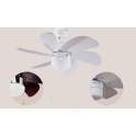 Ventilador Techo 6 Palas Blanco Con Luz