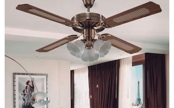 Ventilador Techo con Luz Palas Reversibles