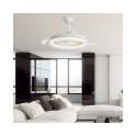 Ventilador Techo Diseño Blanco con Aspas Retráctiles Serie Bribó