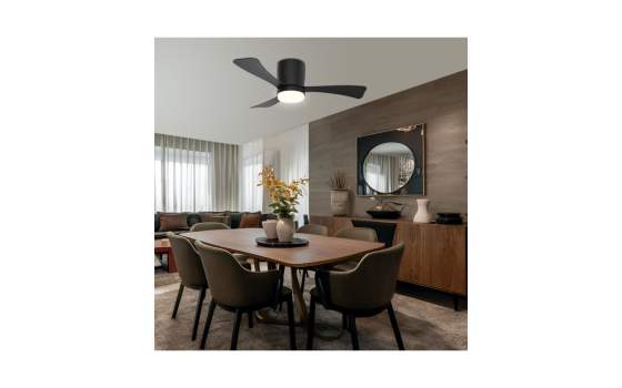 Ventilador Techo Grande de 107 Negro Serie Kent