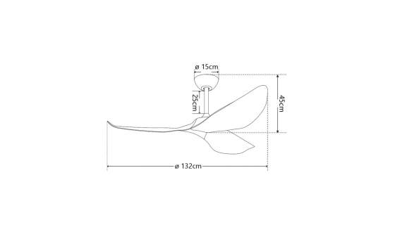 Ventilador Techo Grande de 132 Blanco Serie Garden