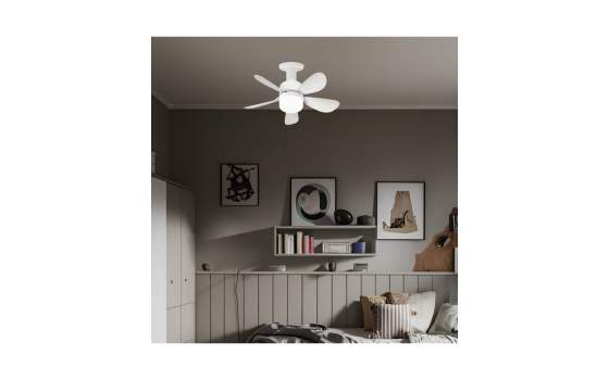 Ventilador Techo Moderno Blanco con Led Serie Nano