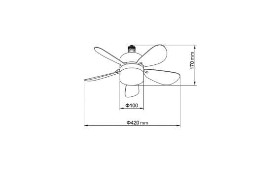 Ventilador Techo Moderno Blanco con Led Serie Nano