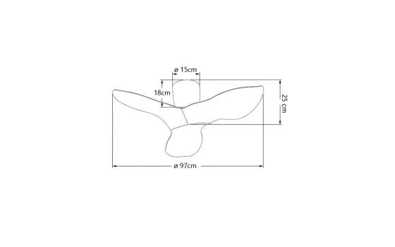 Ventilador Techo Moderno Color Madera de 97 cm Serie Venice