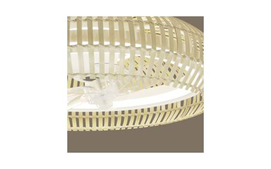 Ventilador Techo Plafon Bambo y Metal Serie Milo