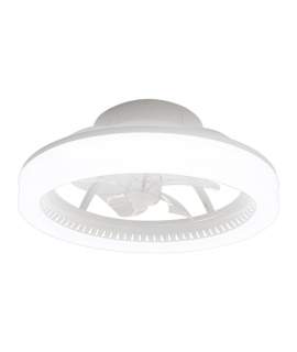 Ventilador Techo Plafon Moderno Metal Blanco Led Ramses