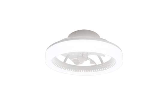 Ventilador Techo Plafon Moderno Metal Blanco Led Ramses