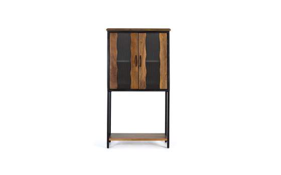 Vitrina 1 Estante 2 Puertas Estilo Industrial Actual Anacar