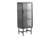 Vitrina 1 Puerta Acero Gris Cristal Industrial Serie Gray Steel