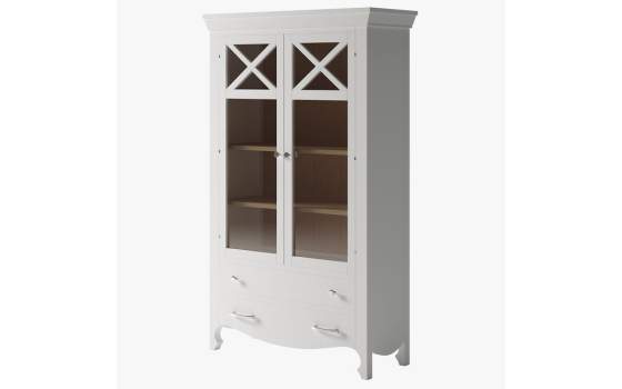 Vitrina 2 Puertas 2 Cajones Cornisa Alta Provenzal Serie Praga Vitrina 2 Puertas 2 Cajones Cornisa Alta Provenzal Serie Praga