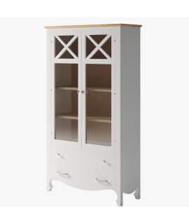 Vitrina 2 Puertas 2 Cajones Cornisa Baja Provenzal Praga