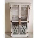 Vitrina 2 Puertas 2 Cajones Decoradas Blanca Serie Alestri