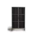 Vitrina 2 Puertas Madera Metal Estilo Industrial Serie Addari