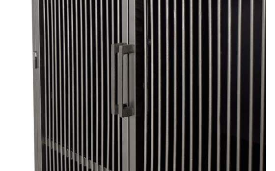 Vitrina 2 Puertas Madera Metal Estilo Industrial Serie Addari