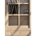 Vitrina 3 Cajones Puertas Correderas Roble Adott