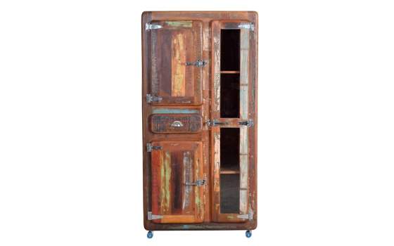 Vitrina Alta Industrial Madera Reciclada Decape Colores Abarna
