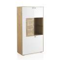Vitrina 3 Puertas Bicolor con Estante Estilo Actual Serie Boeta