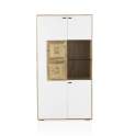 Vitrina 3 Puertas Bicolor con Estante Estilo Actual Serie Boeta