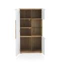 Vitrina 3 Puertas Bicolor con Estante Estilo Actual Serie Boeta