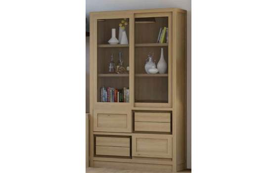 Vitrina 4 Cajones 4 Puertas Correderas Roble Adott