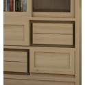 Vitrina 4 Cajones 4 Puertas Correderas Roble Adott