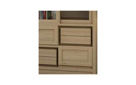 Vitrina 4 Cajones 4 Puertas Correderas Roble Adott