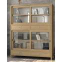 Vitrina 4 Cajones 4 Puertas Roble Adott