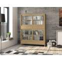 Vitrina 4 Cajones 4 Puertas Roble Adott