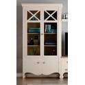Vitrina 4 Puertas Cornisa Alta Provenzal Serie Praga
