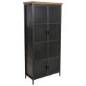 Vitrina 4 Puertas Indutrial Negra Serie Alfame