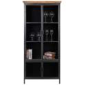 Vitrina 4 Puertas Indutrial Negra Serie Alfame