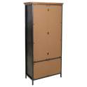 Vitrina 4 Puertas Indutrial Negra Serie Alfame