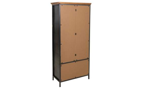 Vitrina 4 Puertas Indutrial Negra Serie Alfame