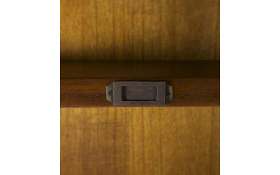 Vitrina 6 Cajones Blancos Nogal Estilo Colonial Serie Artict