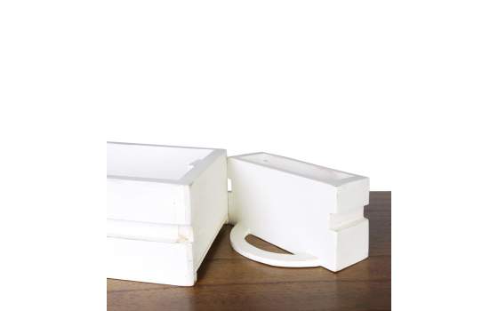 Vitrina 6 Cajones Blancos Nogal Estilo Colonial Serie Artict