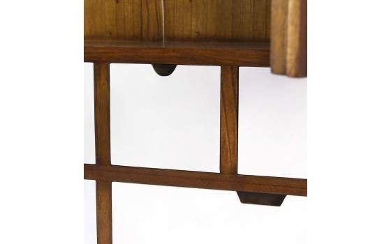 Vitrina 6 Cajones Blancos Nogal Estilo Colonial Serie Artict