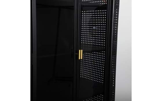 Vitrina Acero Moderna 2 Puertas Acristaladas Serie Fussen