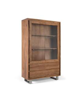 Vitrina Actual 2 Puertas 4 Cajones - Serie Aratany