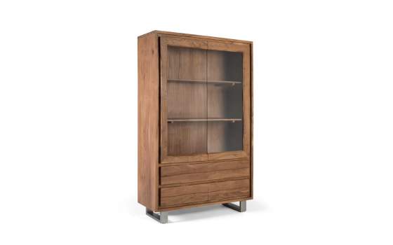 Vitrina Actual 2 Puertas 4 Cajones - Serie Aratany
