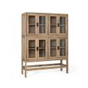 Vitrina Actual 4 Puertas Acristaladas en Madera de Mindi Virelle