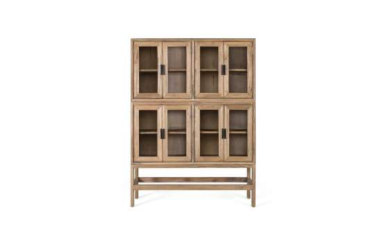 Vitrina Actual 4 Puertas Acristaladas en Madera de Mindi Virelle