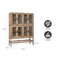 Vitrina Actual 4 Puertas Acristaladas en Madera de Mindi Virelle