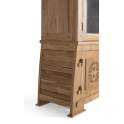 Vitrina Alacena 4 Puertas Madera Teca Natural Serie Aness