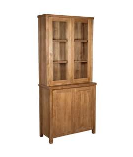 Vitrina Alacena 4 Puertas y 2 Cajones Madera Pino Arckel