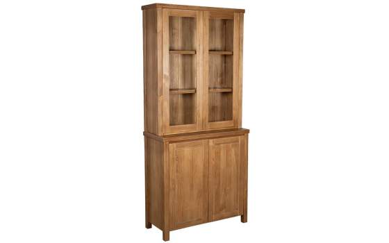 Vitrina Alacena 4 Puertas y 2 Cajones Madera Pino Arckel