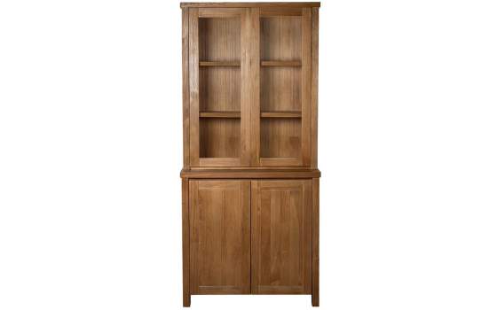 Vitrina Alacena 4 Puertas y 2 Cajones Madera Pino Arckel